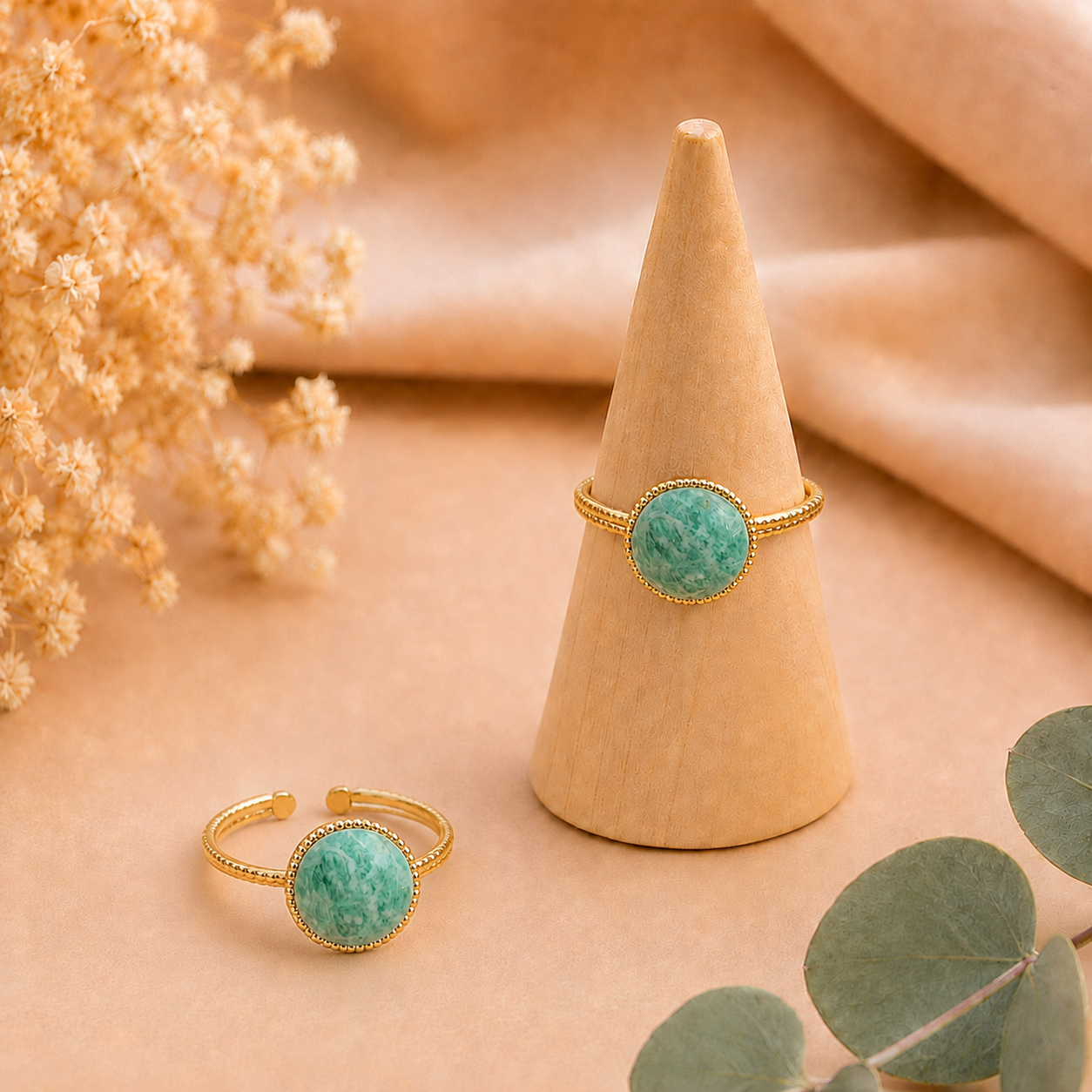 Bague réglable Amazonite