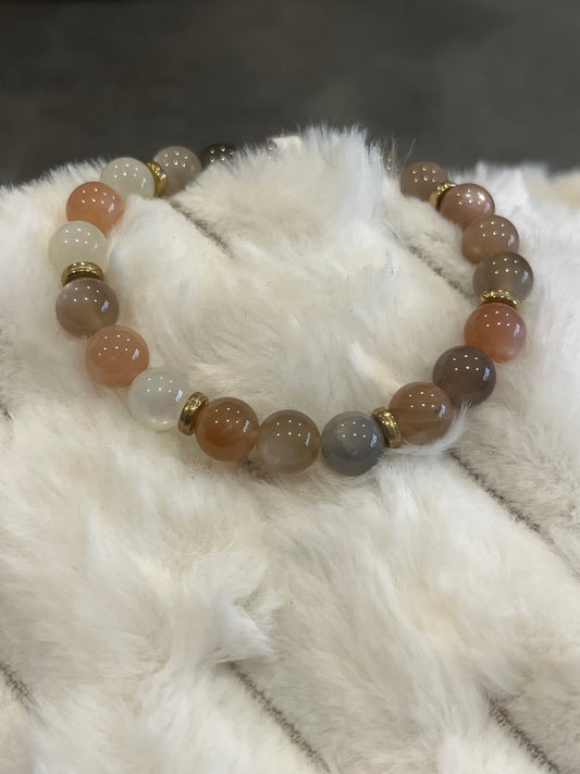 Pierre de lune multicolore 8mm