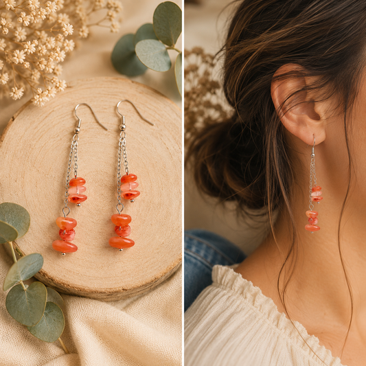 Boucles d'oreilles Cornaline A