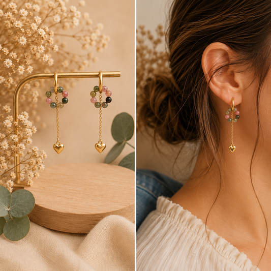 Boucles d'oreilles Agate Indienne A