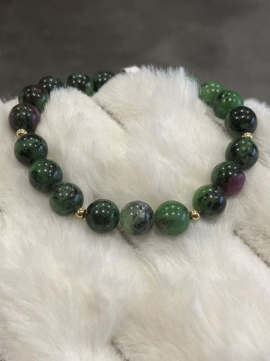 Rubis sur zoisite 8mm