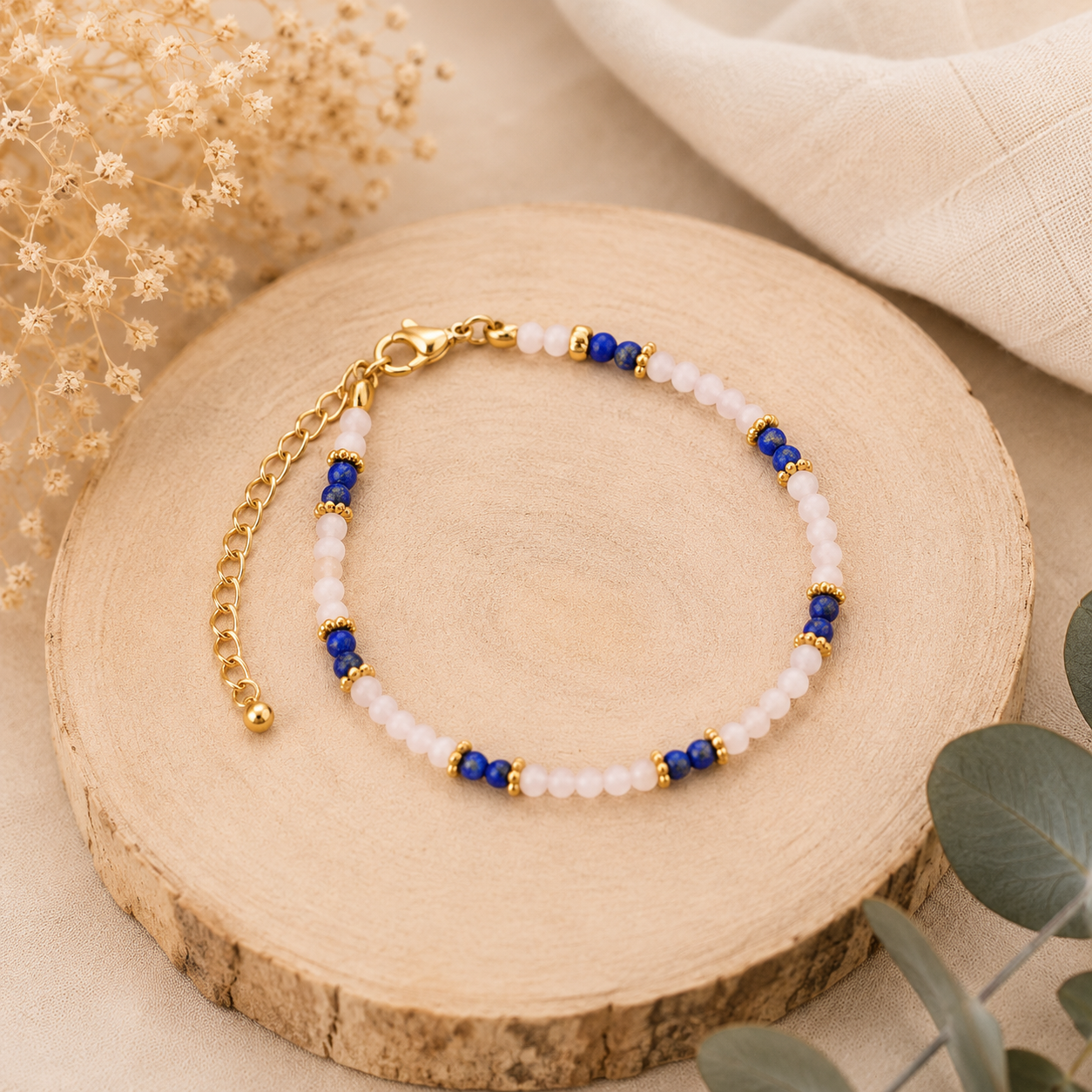 Bracelet Nacre, Lapis Lazuli AA