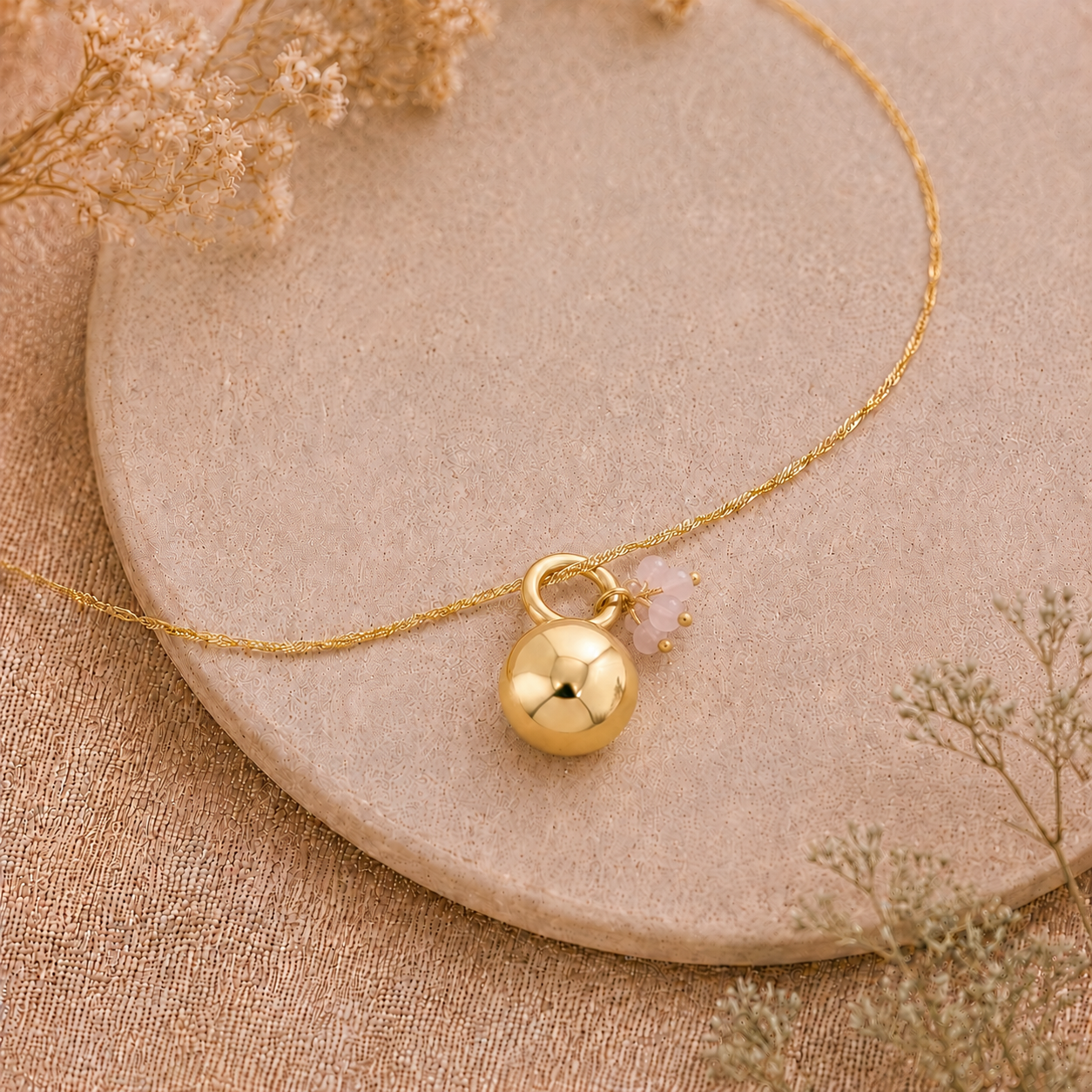 Bola de grossesse Quartz rose