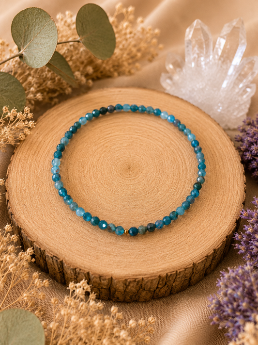 Apatite bleue facettée