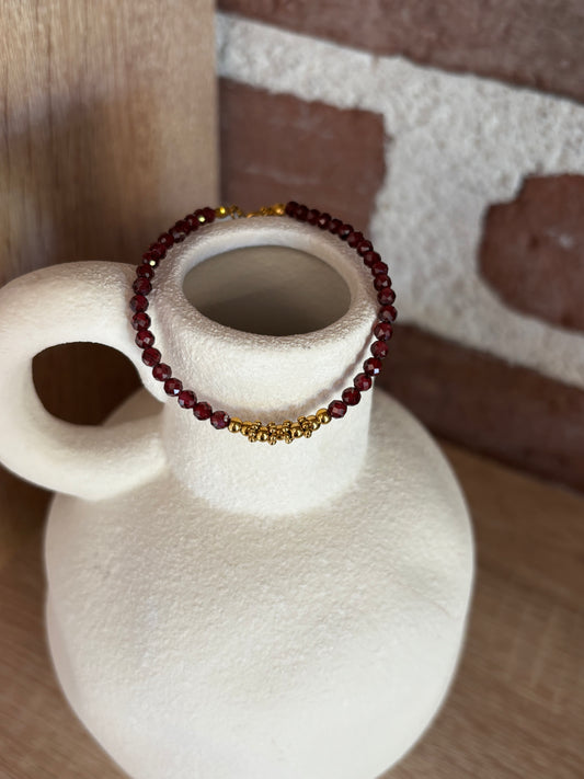 Bracelet Grenat Rhodolite AA