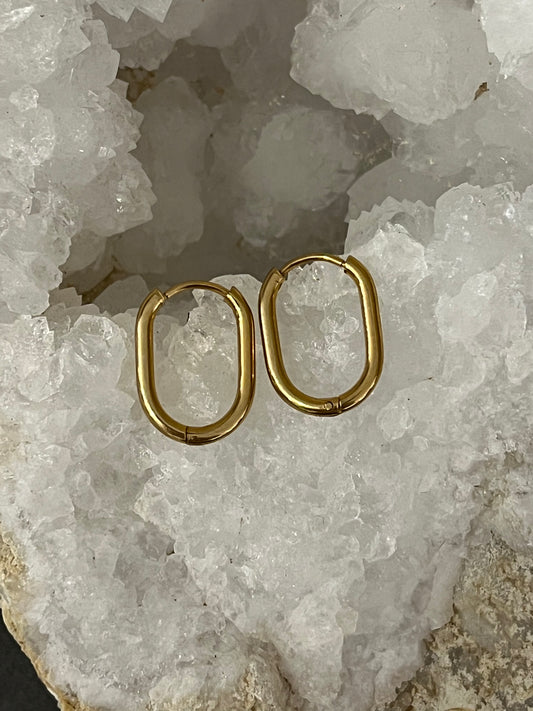 Créoles dorées ovales